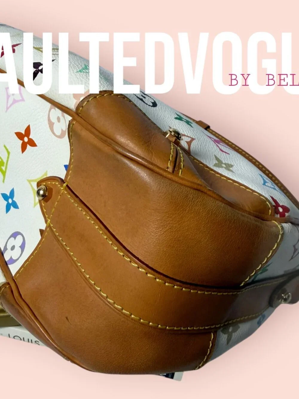 ✨ Louis Vuitton Lodge PM White Multicolore Murakami Hobo Bag ✨ - Picture 12 of 16